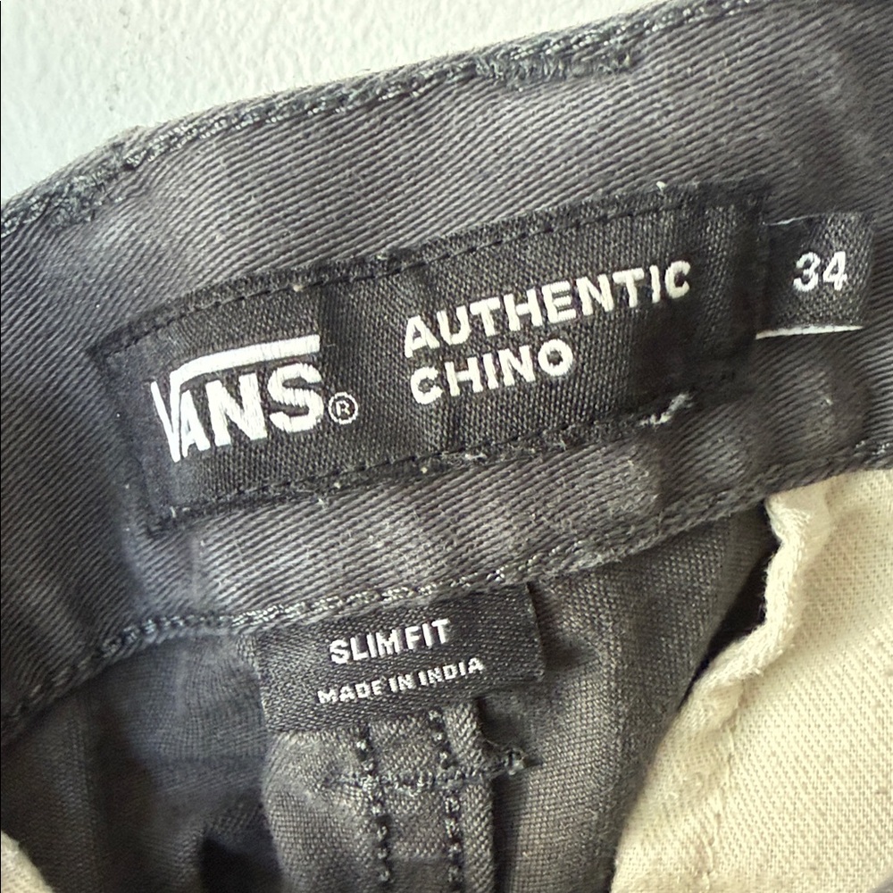 Vans slim fit chino Men's Gray Pants - Picture 2 of 3